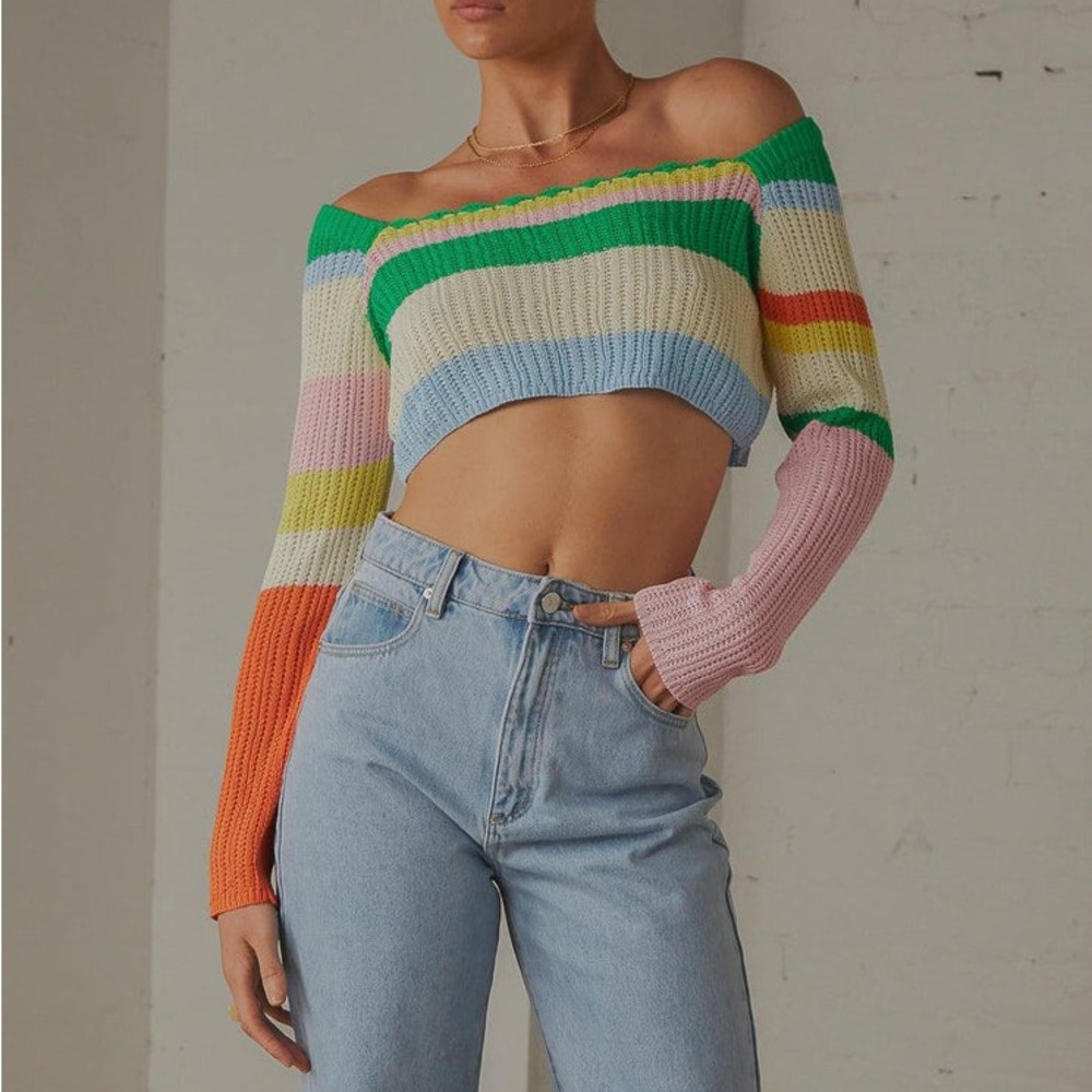Peppermayo Copacabana Crochet top - Rainbow
